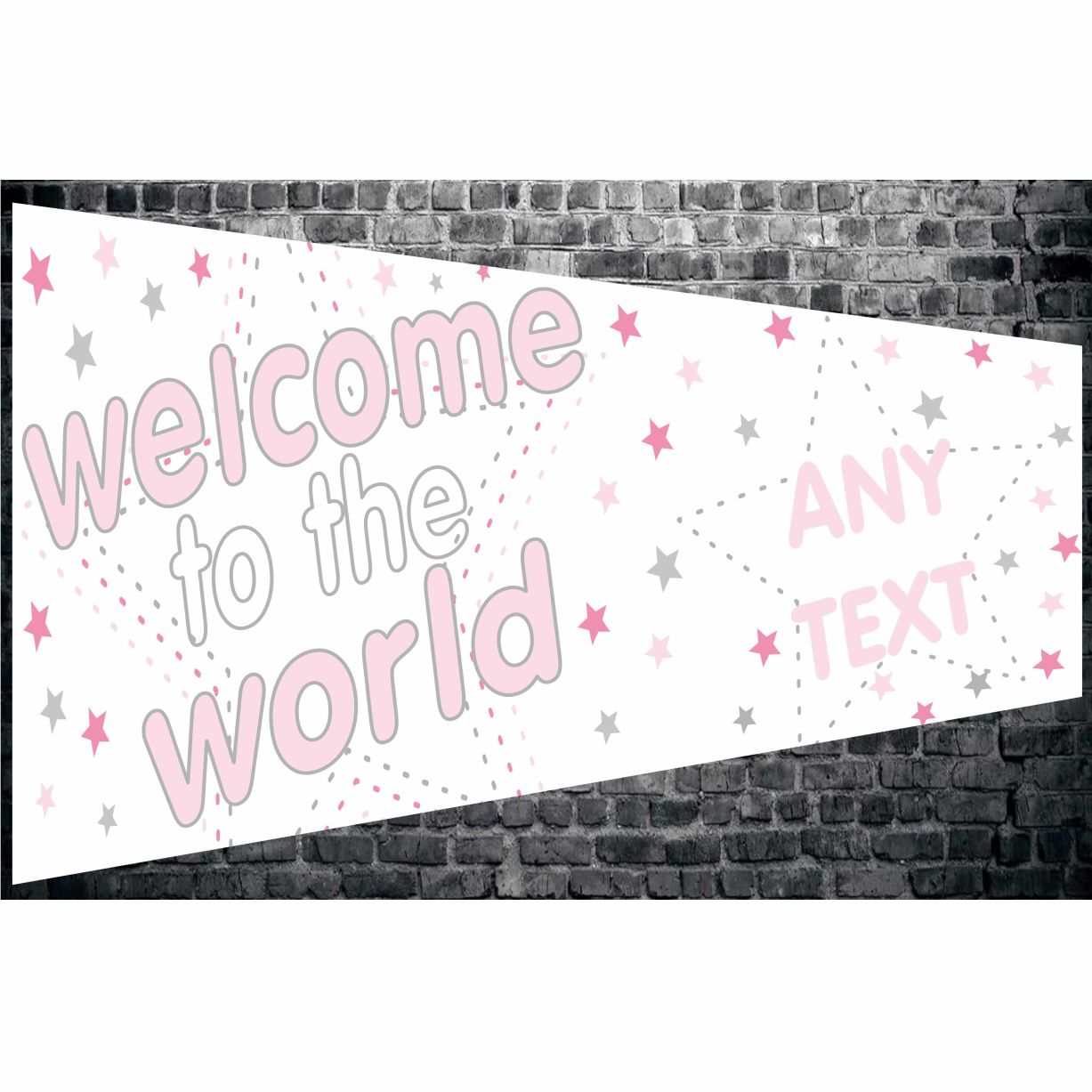 Welcome to the World Baby Personalised Banner